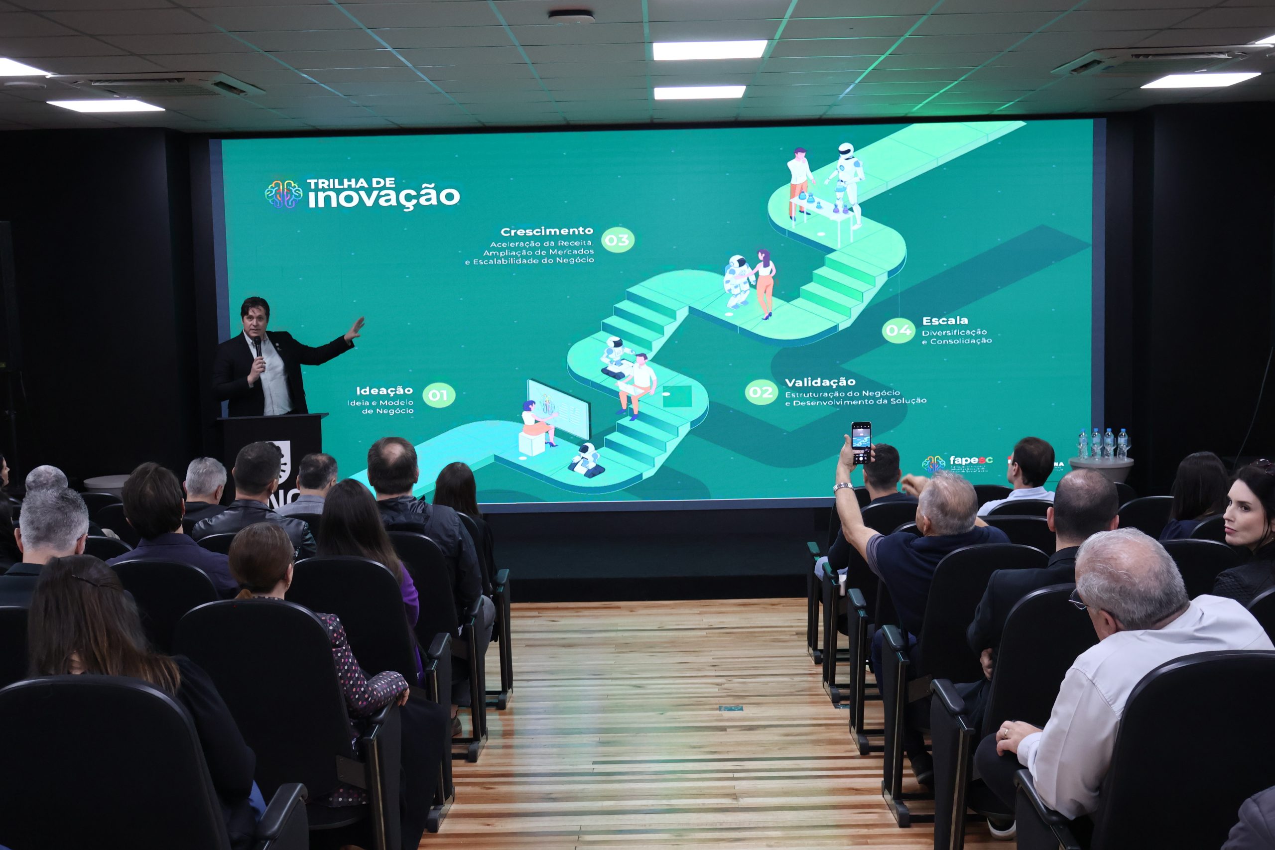 Empreendedores de Santa Catarina conhecem a Trilha da Inovação da Fapesc, iniciativa que orienta sobre como acessar fomento do Governo do Estado