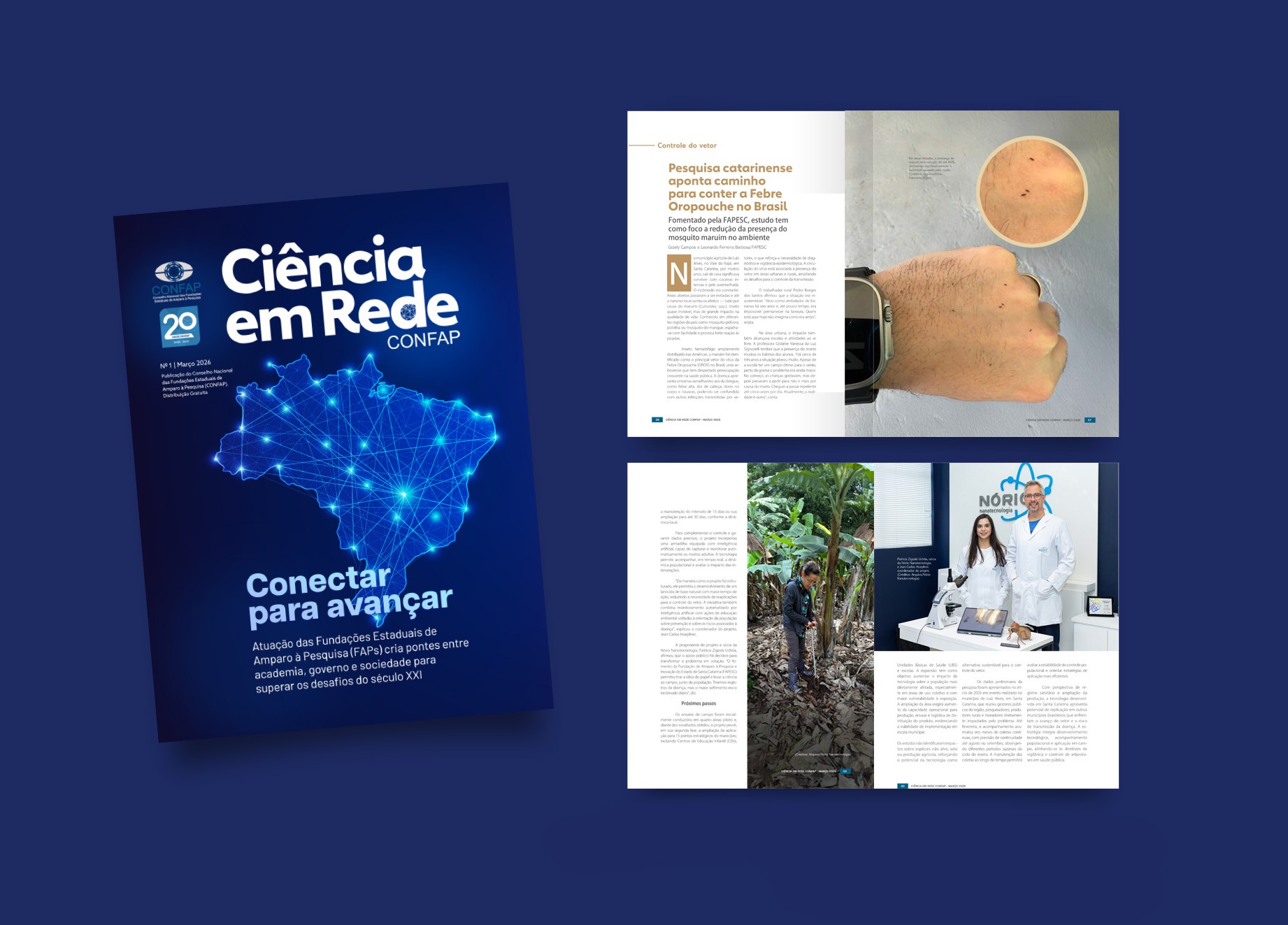 Fapesc é destaque na 1ª edição da Revista Ciência em Rede CONFAP e pesquisa catarinense ganha evidência nacional